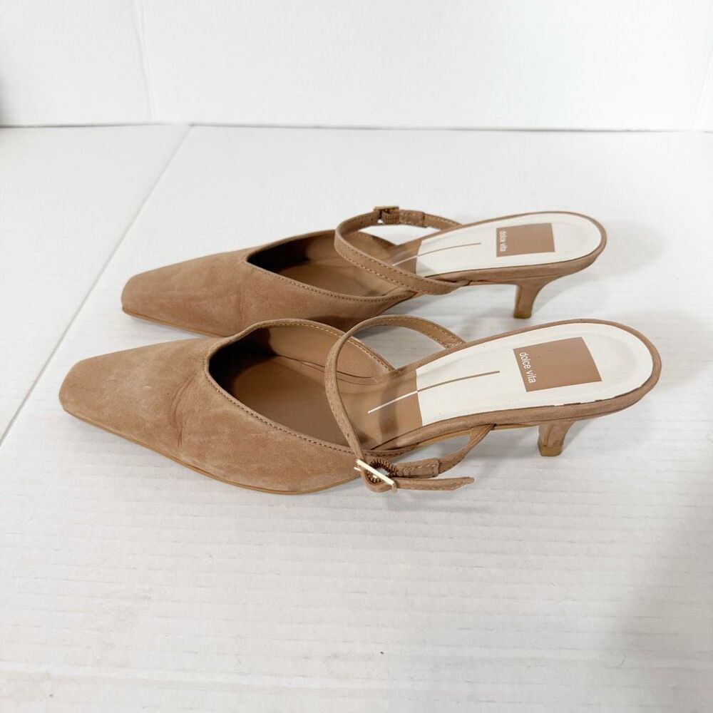 Dolce Vita Morgen Women’s Toffee Suede Mary Jane Mule Sandal Size 7 - Picture 4 of 6